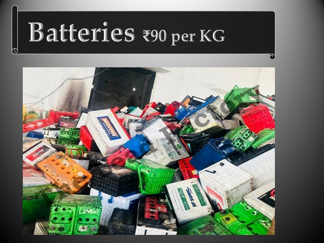 Car batteries scrap in Hyderabad